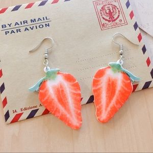 🍓 Fresh Strawberry Earrings for Summer